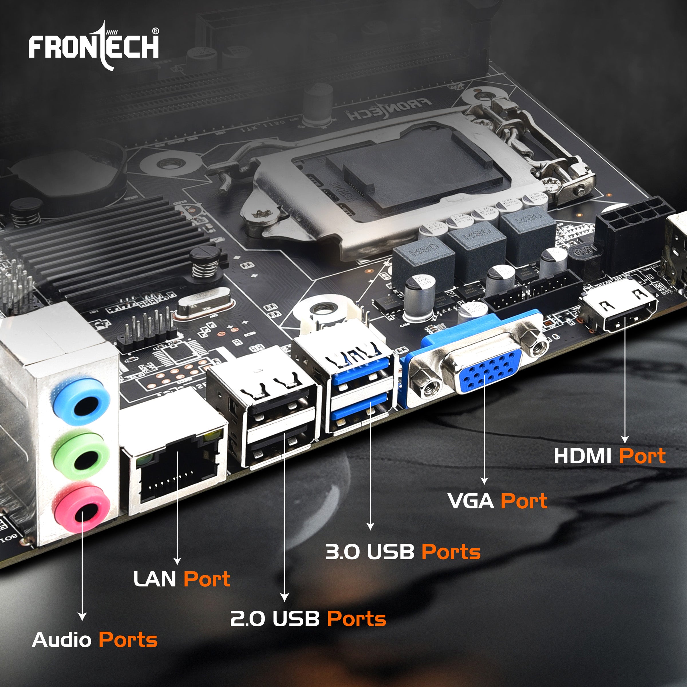 H81 Motherboard | LGA1150, 2xDDR3, Supports i3/i5/i7, 2xUSB 3.0, 4+4 USB 2.0, 3xSATA, NVMe/M.2, PCIe x16, HDMI, VGA (FT-0490)