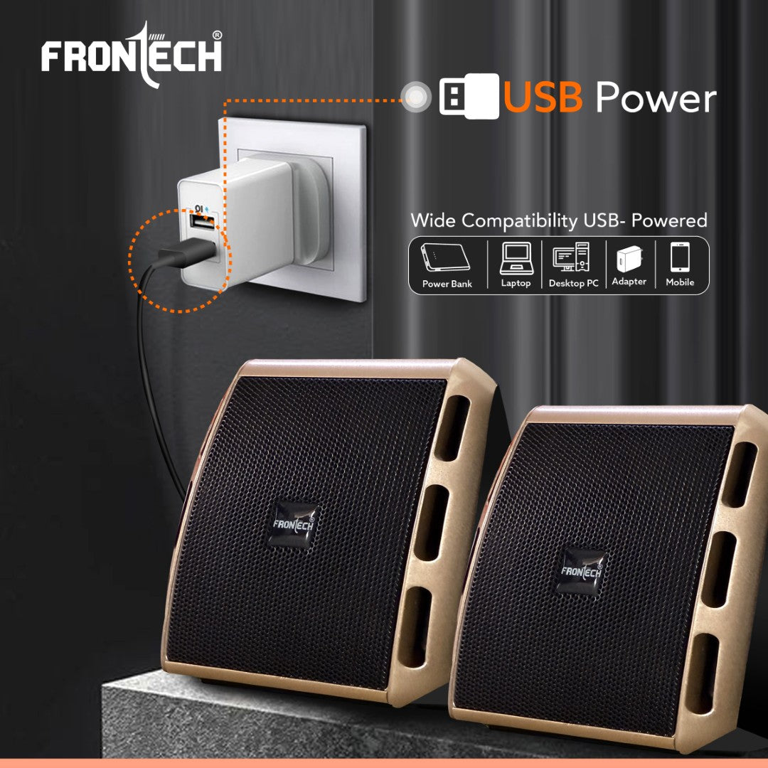 2.0 USB Multimedia Speakers | 6W Sound | AUX/USB | Laptop,PC & Mobile (SPK-0010)