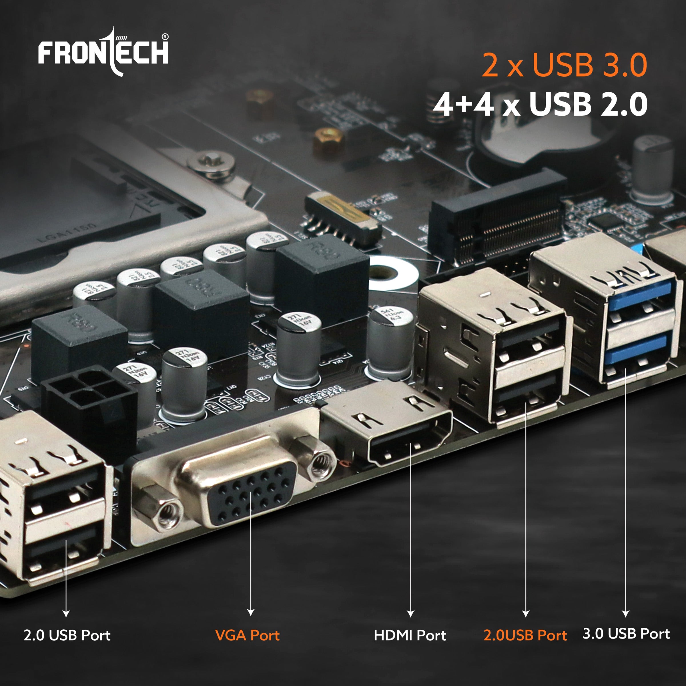 H81 Motherboard | LGA1150, 2xDDR3, Supports 4th Gen (Haswell) CPUs, 2xUSB 3.0, 4xUSB 2.0, 3xSATA, NVMe/M.2, HDMI, VGA, PCIe x16 (FT-0471)