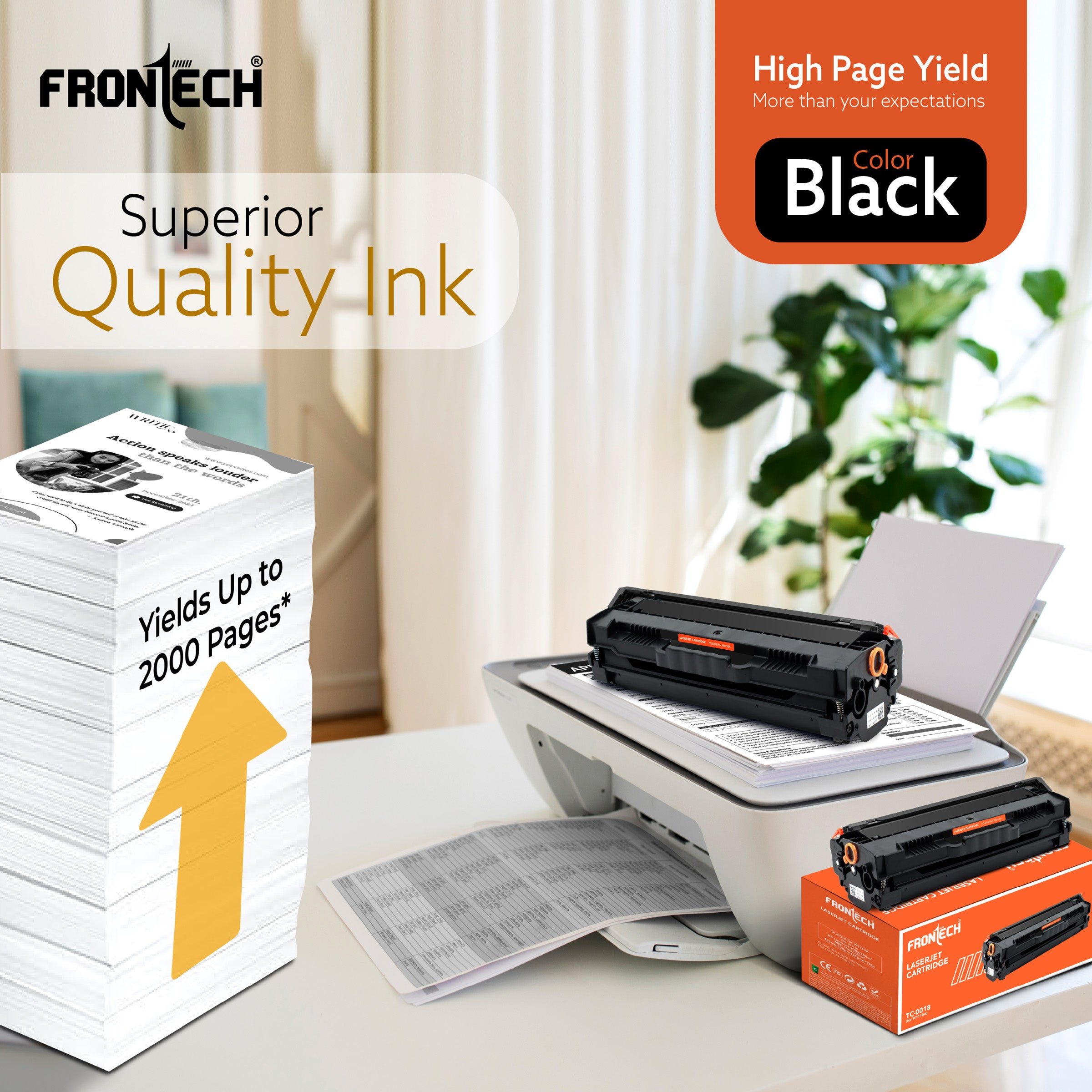 Frontech W1110A Toner Cartridge | Compatible with HP Laser 108 & MFP 136 Series (TC-0018)