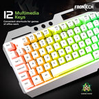 Frontech Wireless Gaming Keyboard & Mouse Combo|104 Keys Layout|2.4GHz|4800 DPI|6 button wireless optical mouse| Rechargeable Battery|1 Year Warranty
