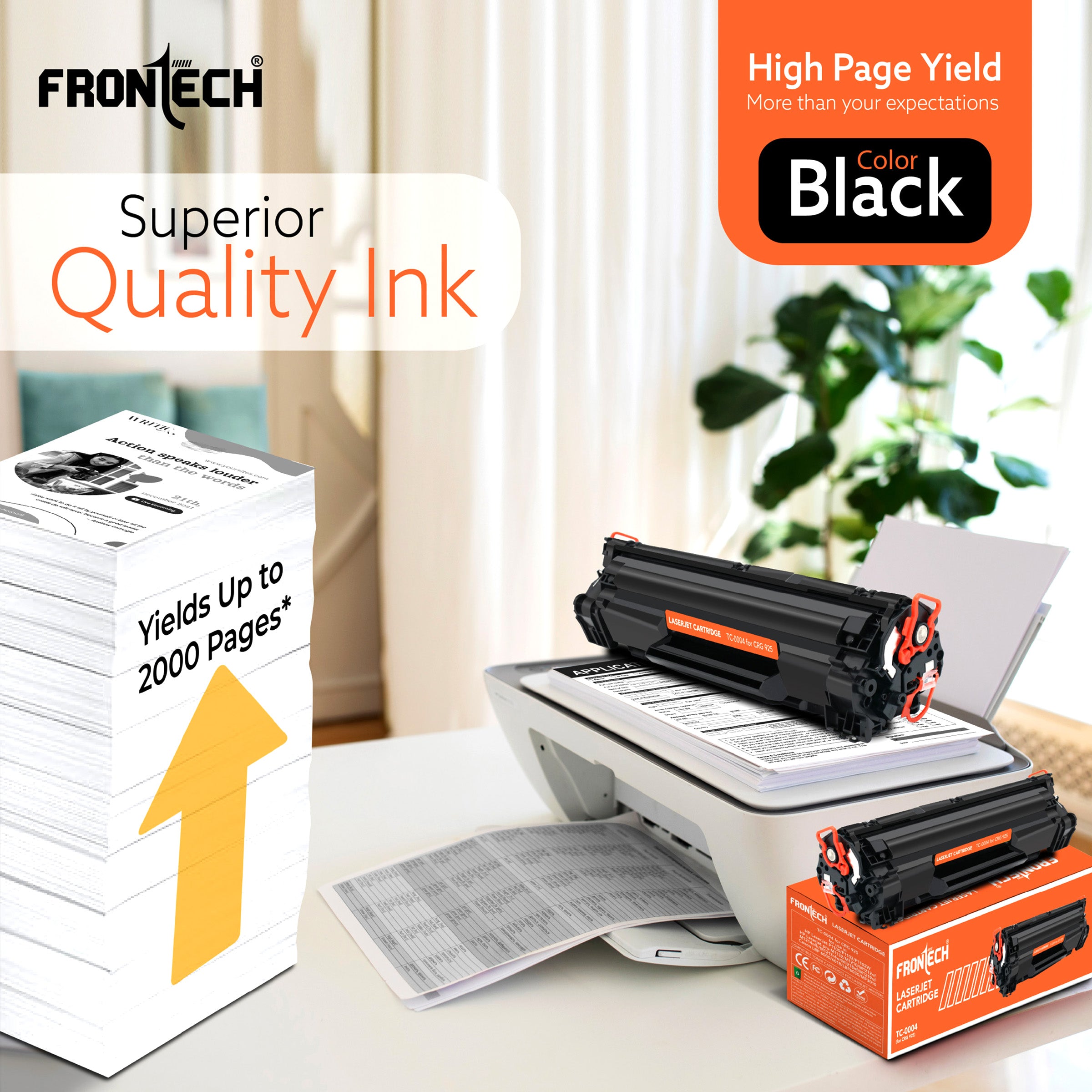 Frontech CRG-925 Toner Cartridge | Compatible with HP LaserJet P1100-MF3010 Series (TC-0004)