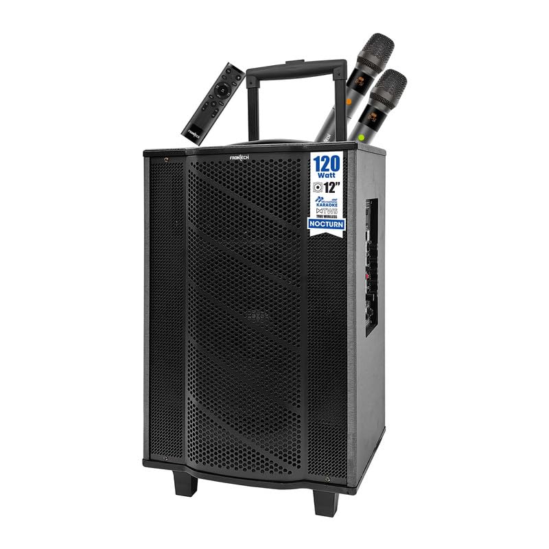 Nocturn Trolley Speaker | 120W Power | Dual Wireless Mics | Multi-Input (SW-0210)