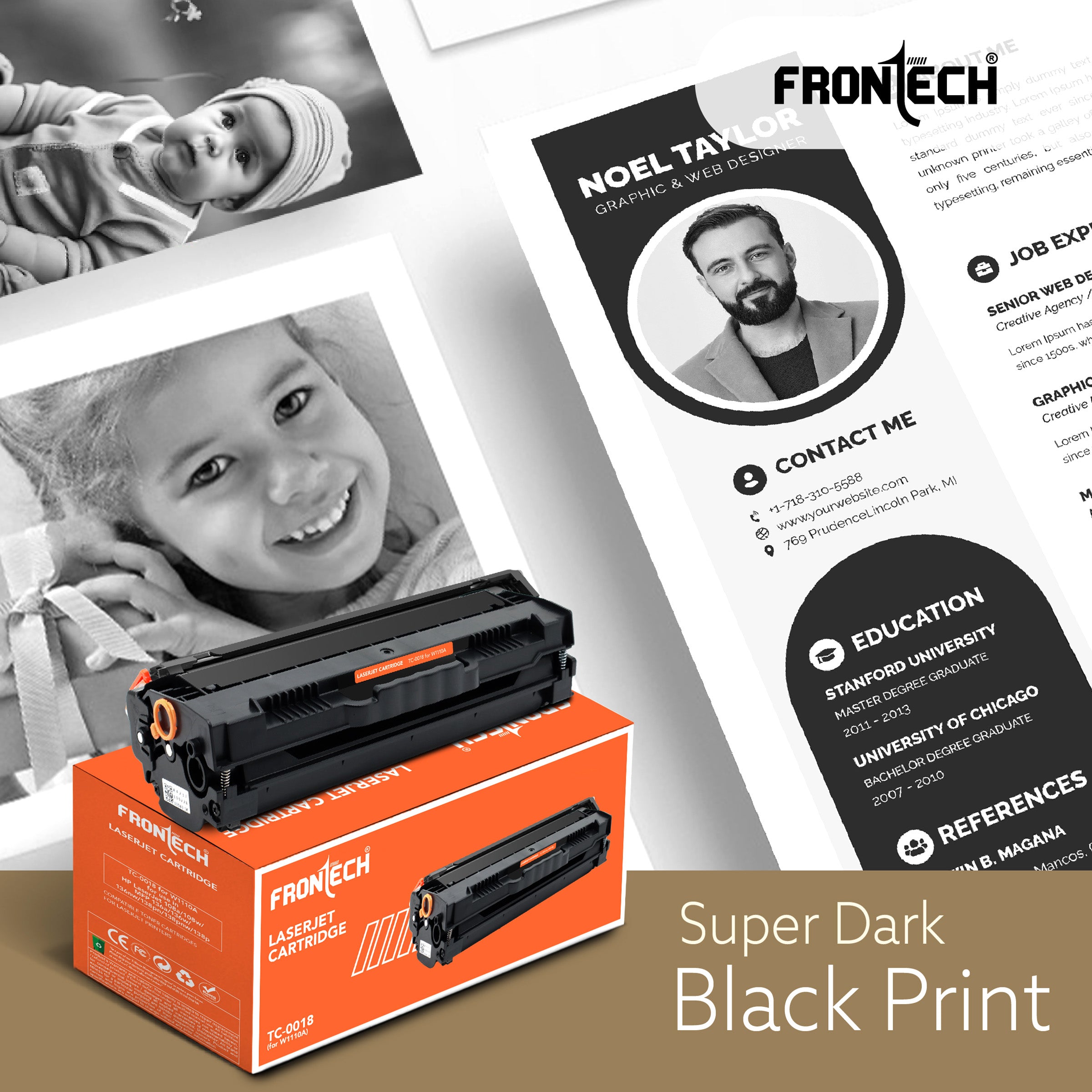 Frontech W1110A Toner Cartridge | Compatible with HP Laser 108 & MFP 136 Series (TC-0018)