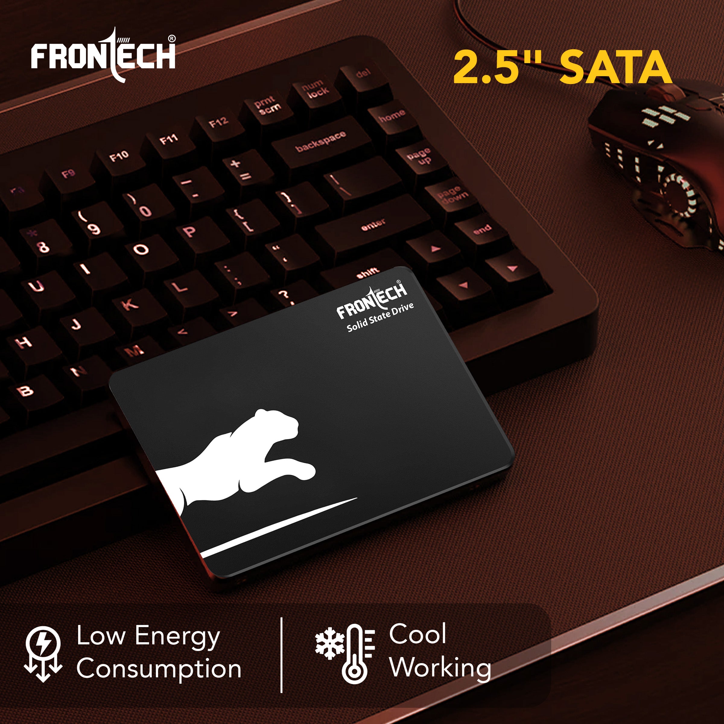 Frontech 1TB 2.5″ SATA III SSD – Up to 500 MB/s Read & 460 MB/s Write, Ultra-Slim High-Speed Solid State Drive for Gaming, Laptops & Desktops