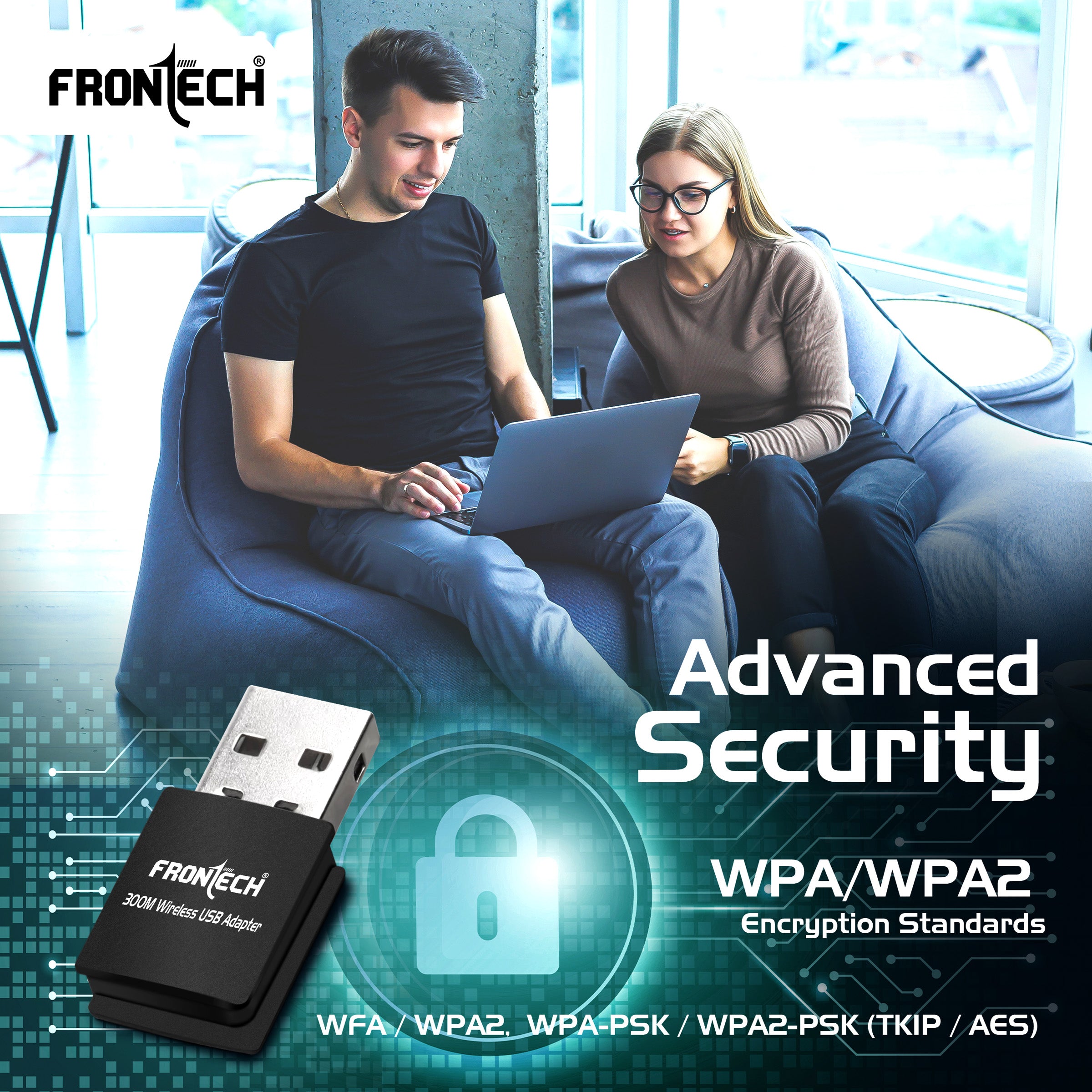 Frontech WiFi Dongle 300 Mbps (0842)