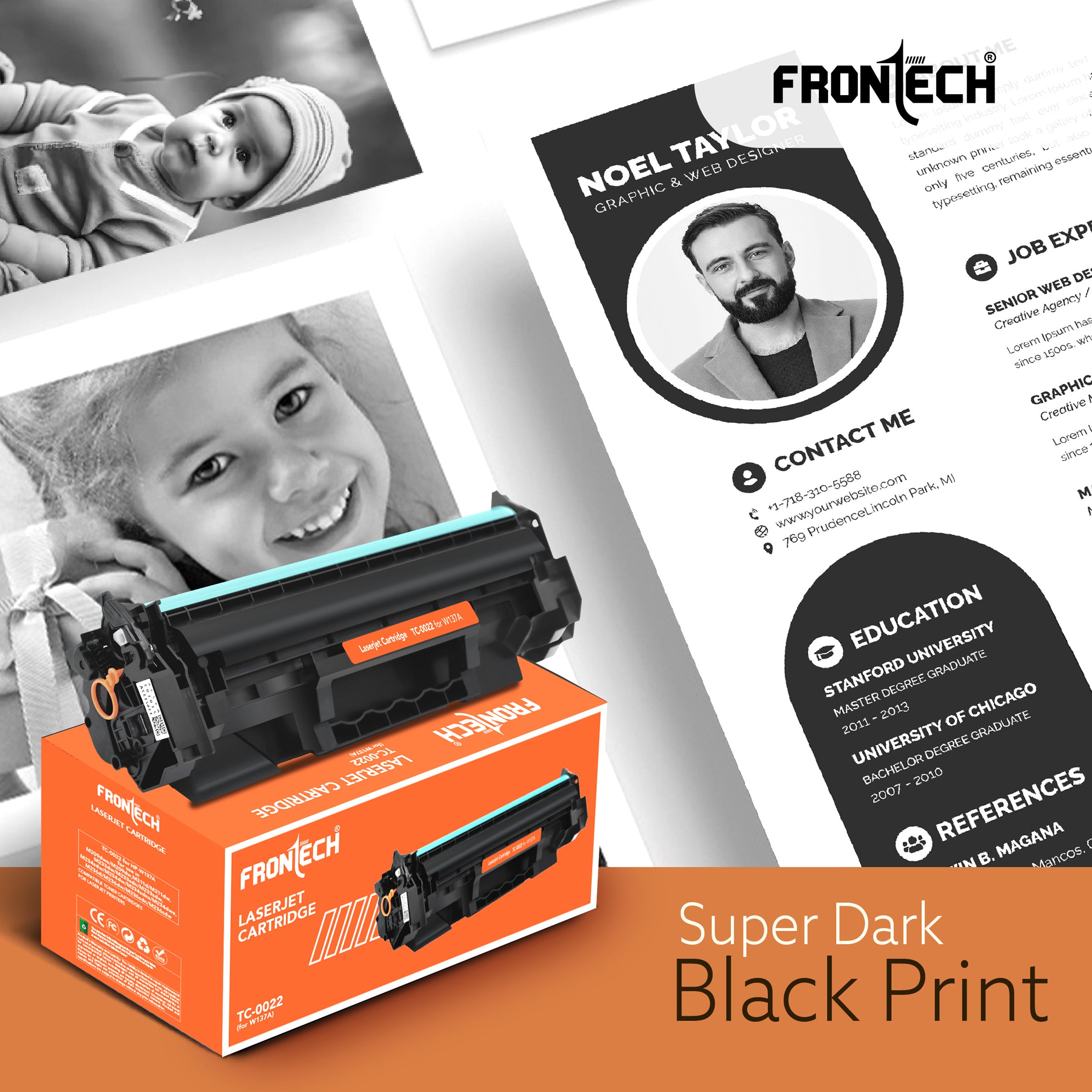 Frontech W137A Toner Cartridge | Compatible with HP LaserJet M209-M236 Series (TC-0022)