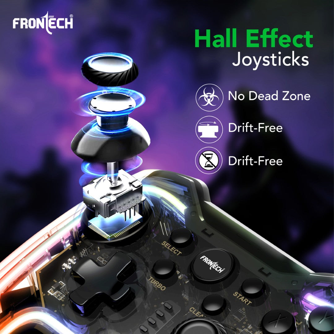 Fire Pro Wireless Gaming Pad | 2.4GHz, Dual Vibration, RGB | PS3/PC/Android TV (GP-0002)