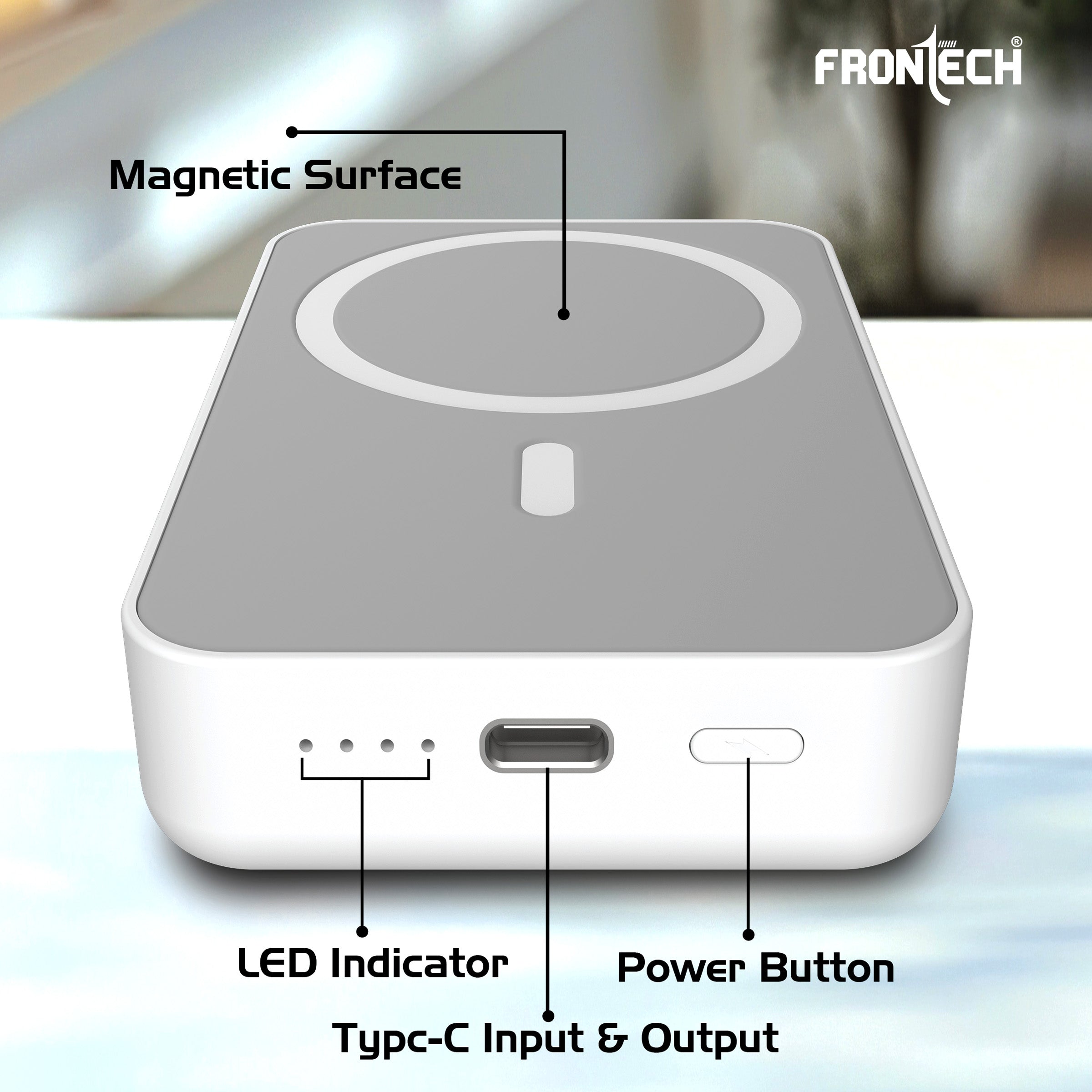 Wireless Magnetic Type-C 10000 mAh Power Bank (PB-0009)