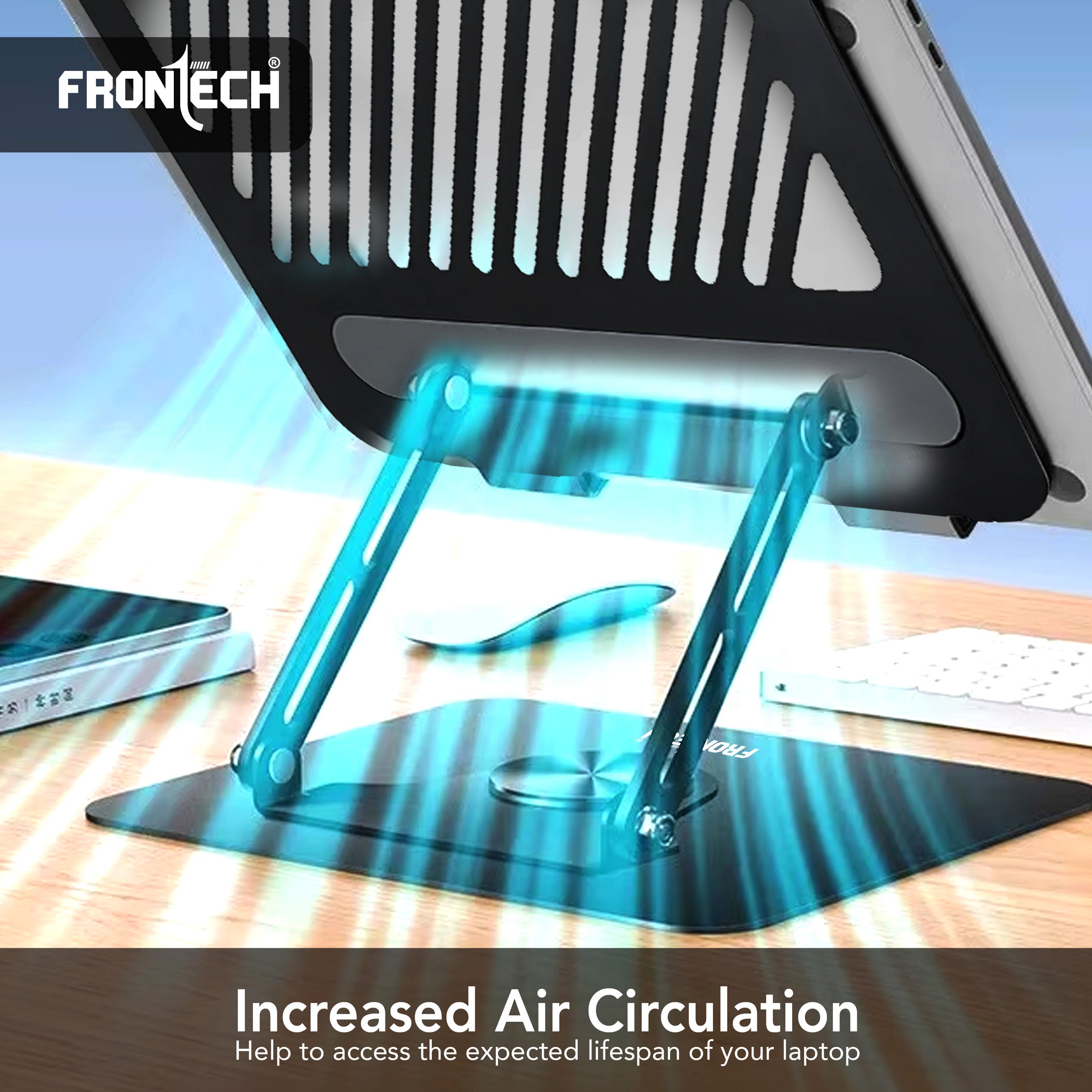 Frontech 360° Rotatable Laptop Stand for Up to 17