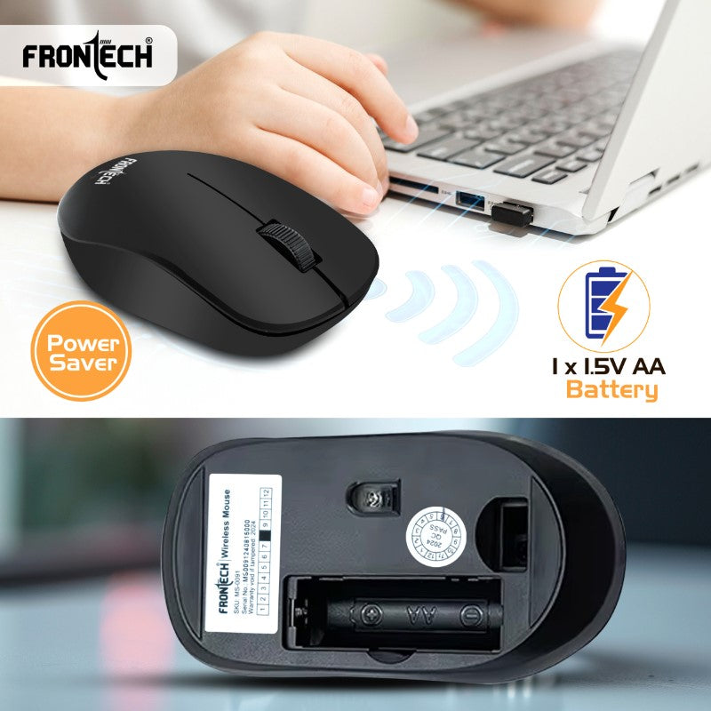 Wireless Mouse, 2.4 GHz with USB Nano Receiver, 1000 DPI (MS-0091)