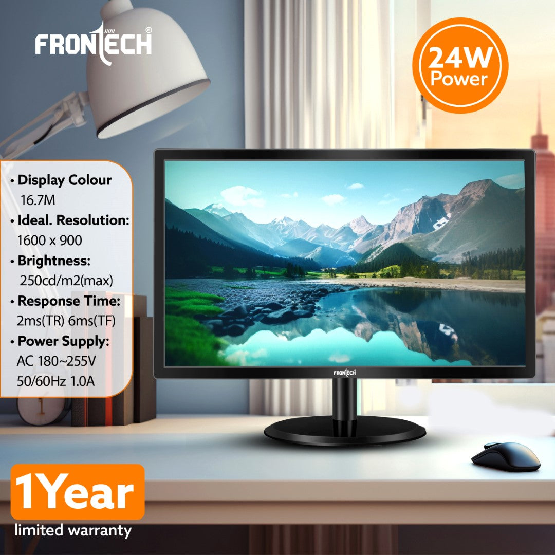 20'' Ultima Series LED Monitor | 75Hz, 1600x900 | Slim & Stylish (MON-0063)