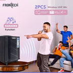 Frontech Nocturn Trolley Speaker | 120W Power | Dual Wireless Mics | Multi-Input (SW-0210)