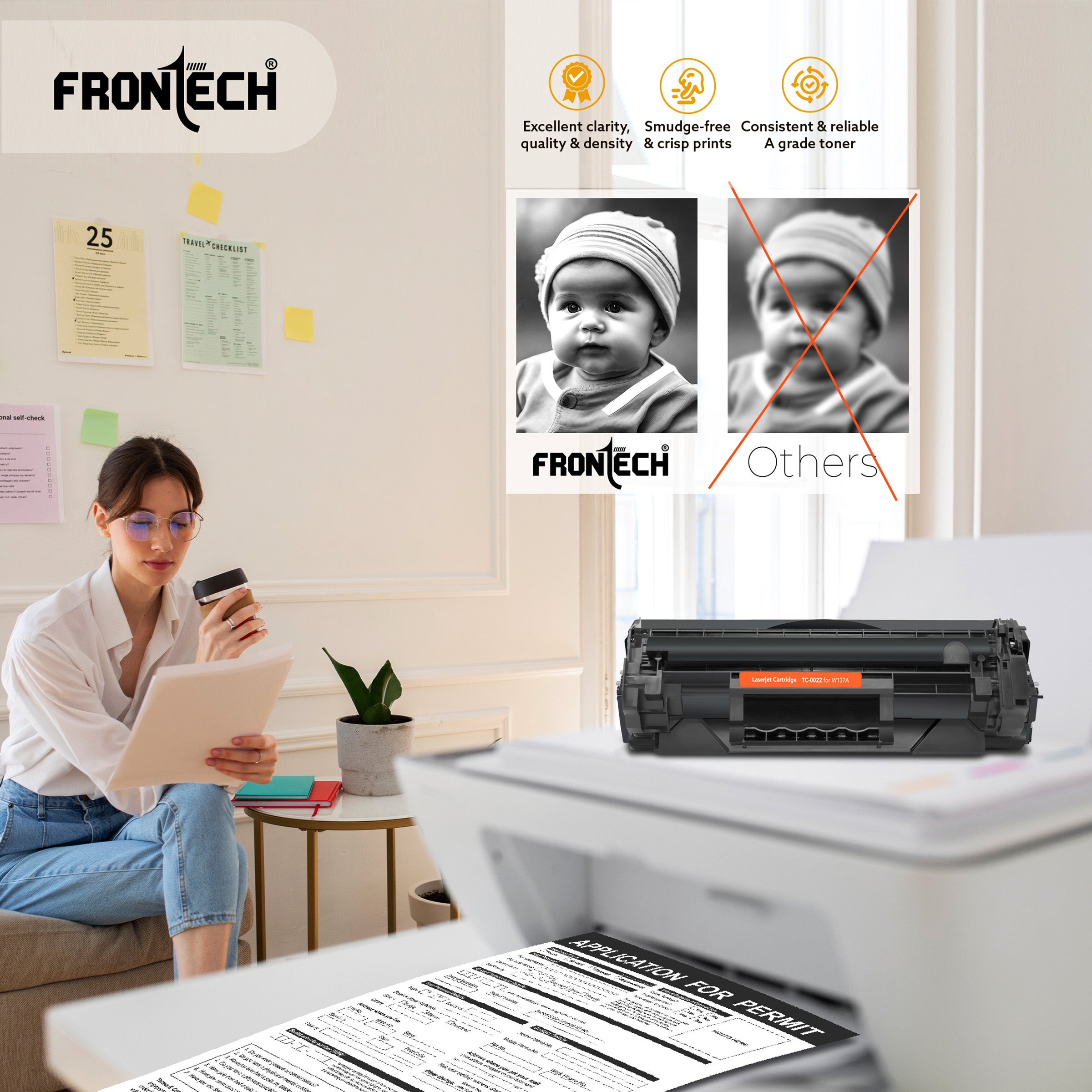 Frontech W137A Toner Cartridge | Compatible with HP LaserJet M209-M236 Series (TC-0022)