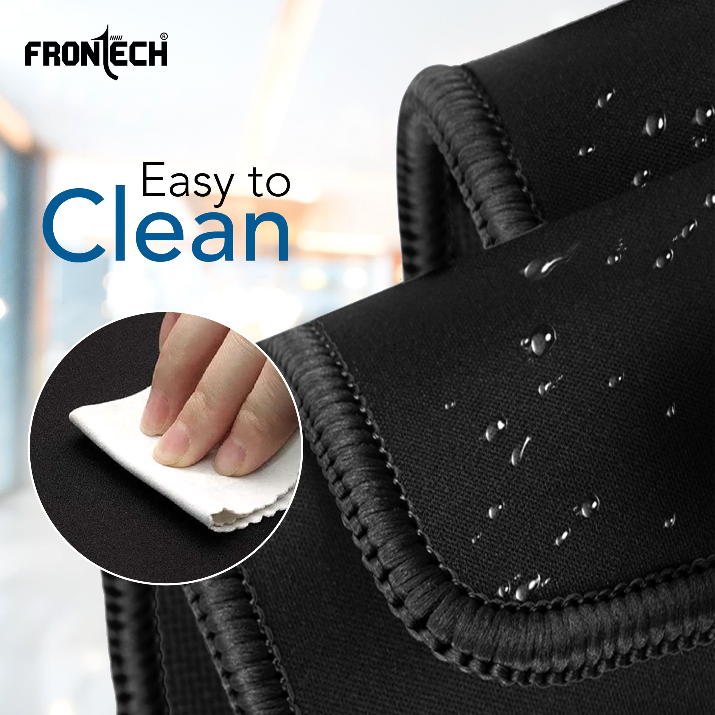 Frontech Large Gaming Mouse Pad – Non-Slip Base, Durable & Smooth Surface for Laptop & PC | Compatible with Wired, Wireless, Optical & Laser Mice | Easy to Clean | Black ( MSP-0055)