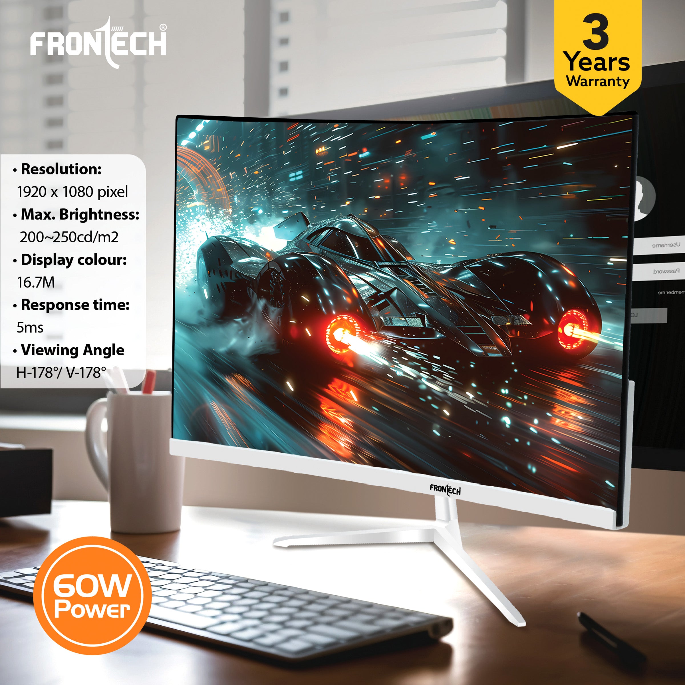 32'' Ultima Series Curved LED Monitor | 75Hz, 1920x1080 | Ultra Slim, Bezel-Less Design (MON-0081)