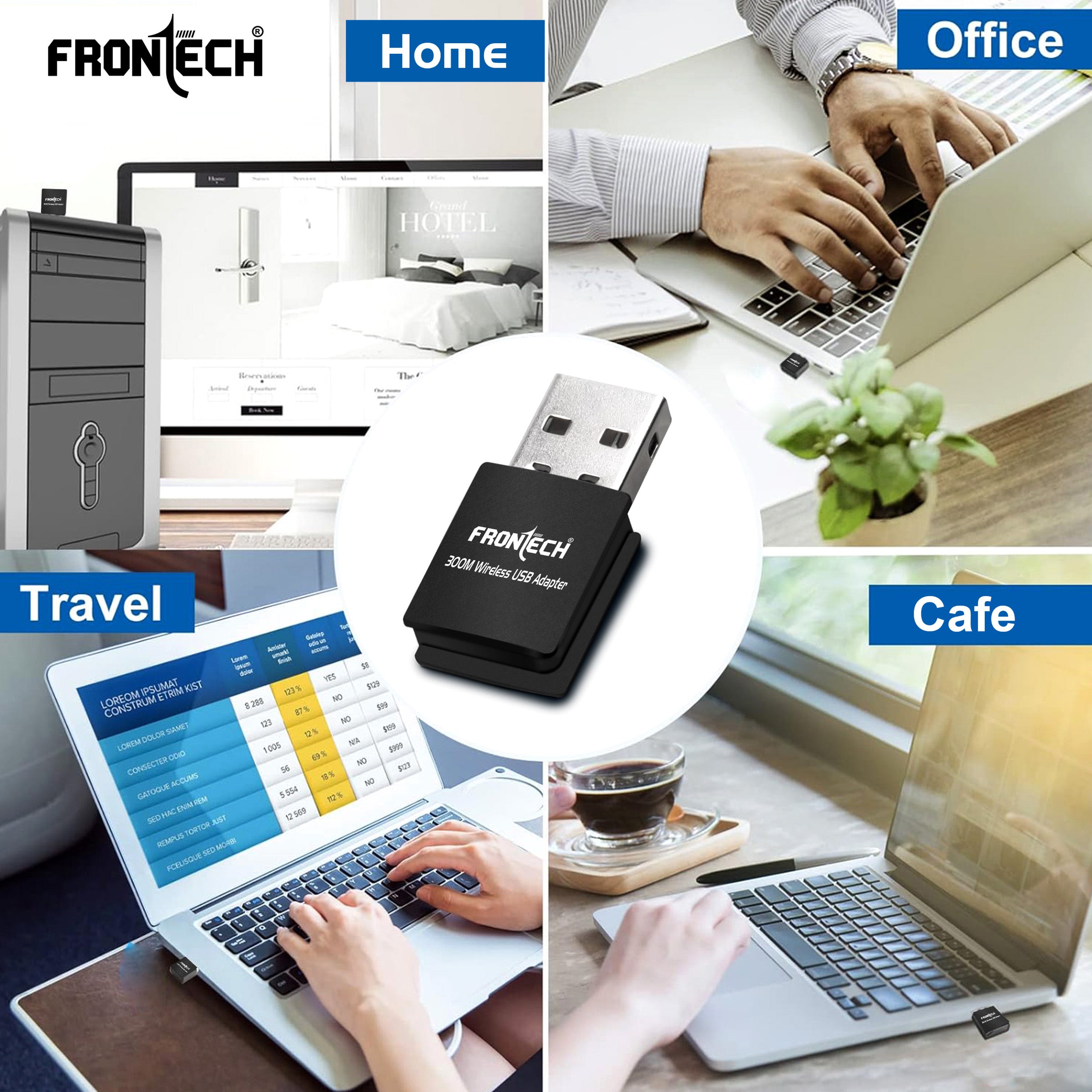Frontech WiFi Dongle 300 Mbps (0842)