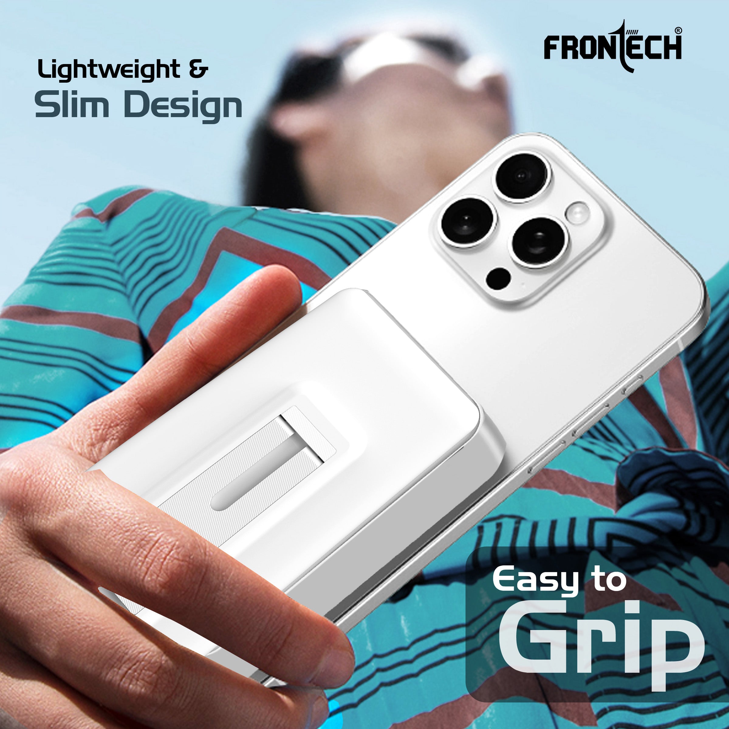 Frontech 10000mAh Magnetic Wireless Power Bank | 22W Fast Charging | Type-C & USB Output | Foldable Stand | BIS Approved –( PB-0027 )