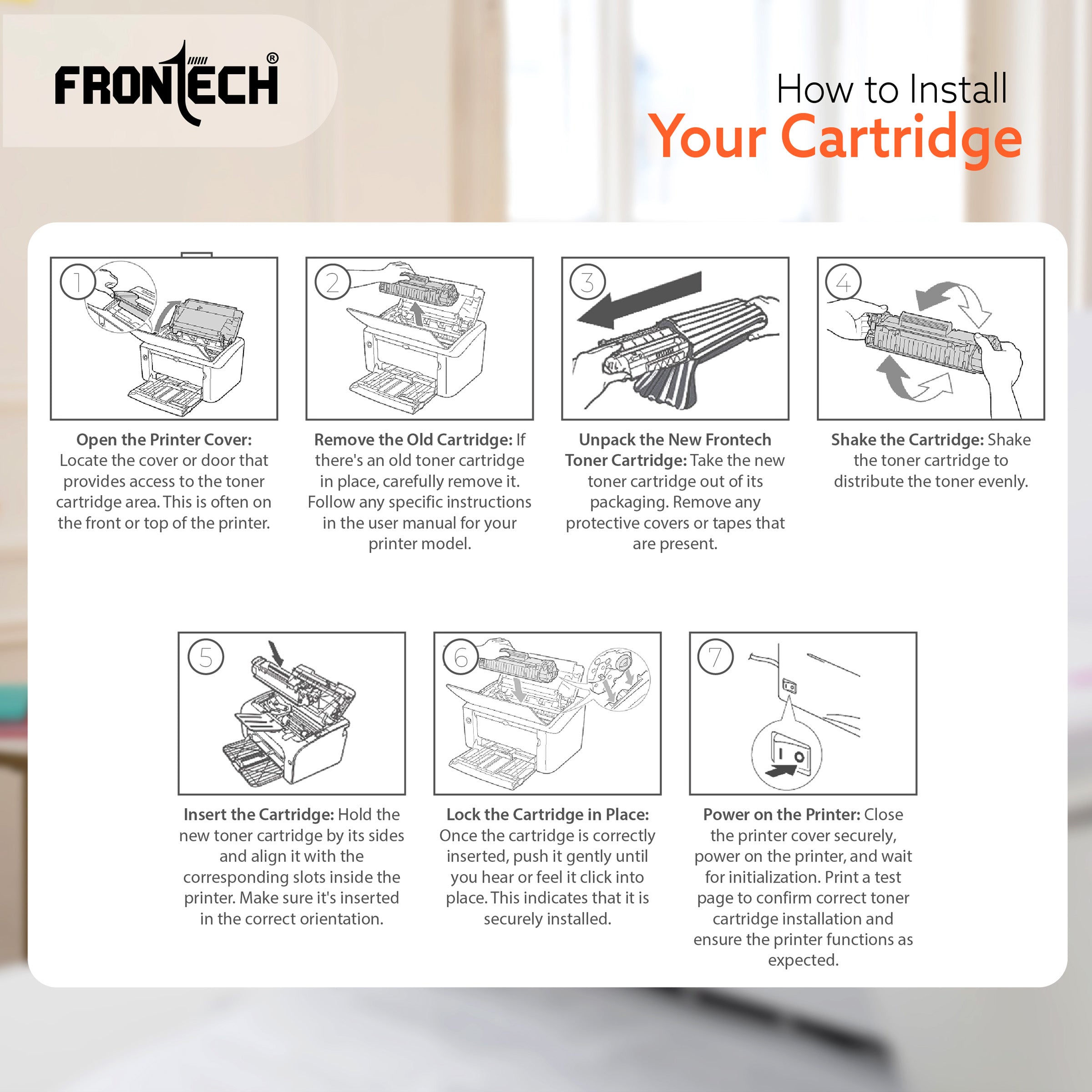 Frontech Q2612A Toner Cartridge | Compatible with HP LaserJet 1010-3050 Series (TC-0001)
