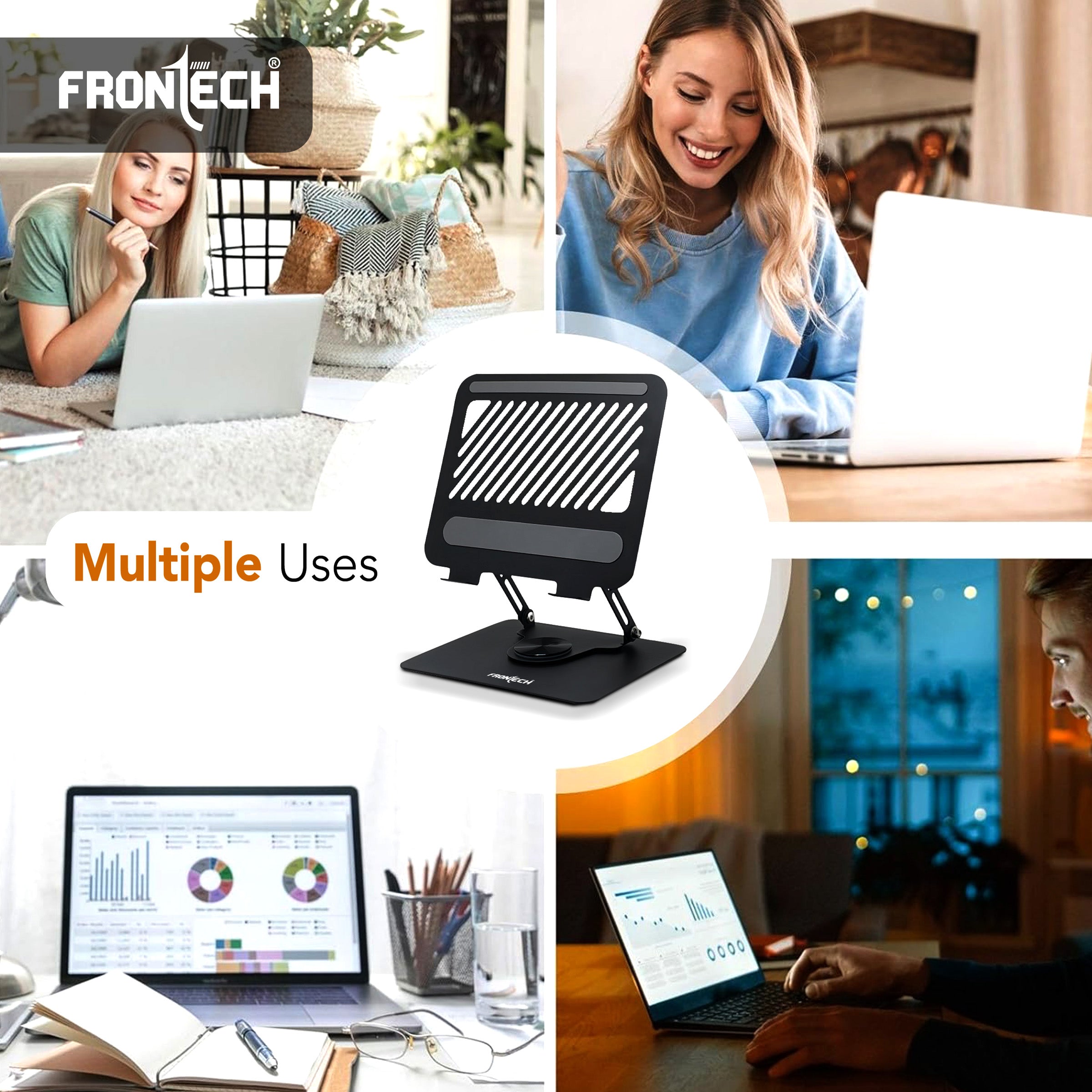 Frontech 360° Rotatable Laptop Stand for Up to 17