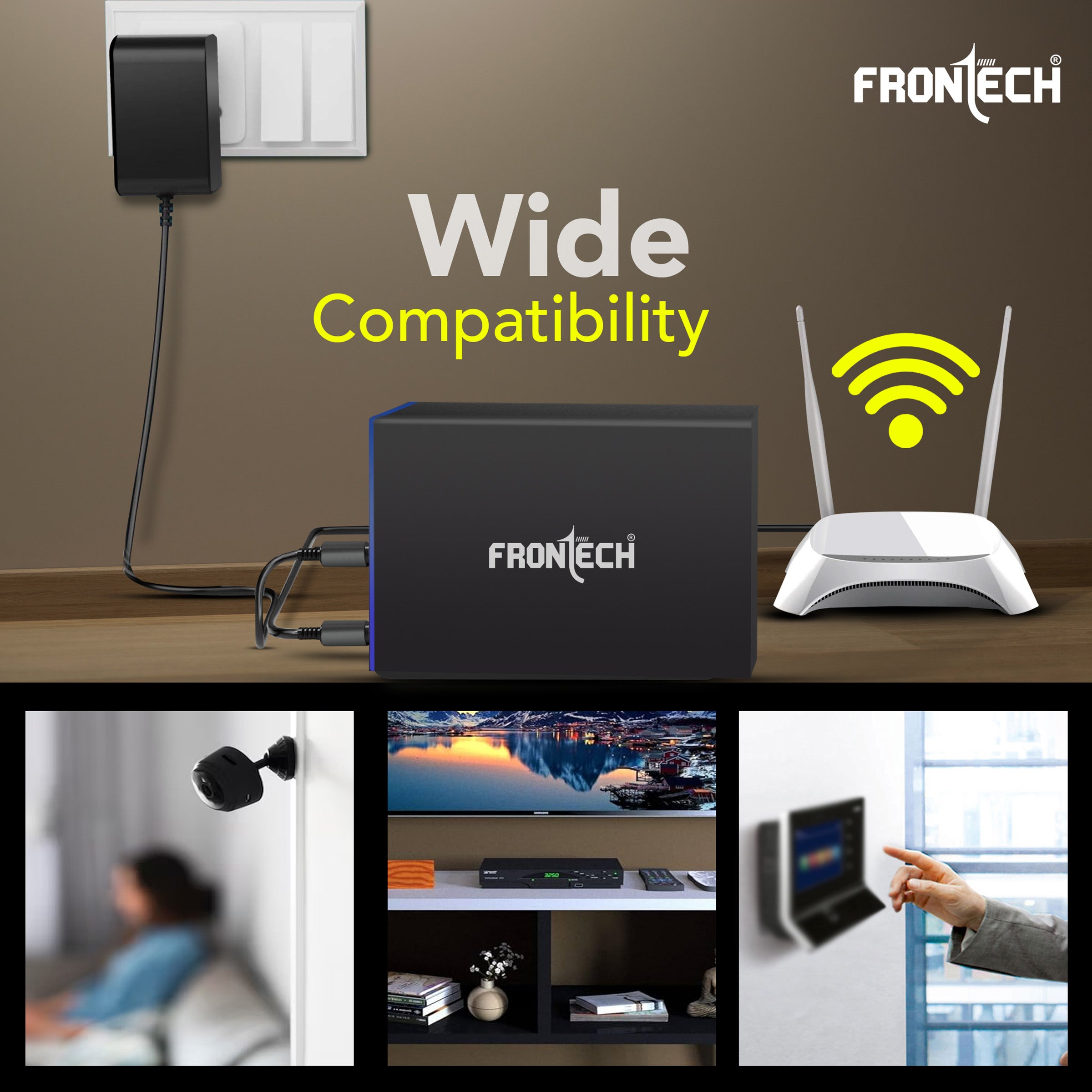 Frontech Mini UPS - Reliable 4400mAh Power Backup for Wi-Fi Routers with Surge Protection(UPS-0022)