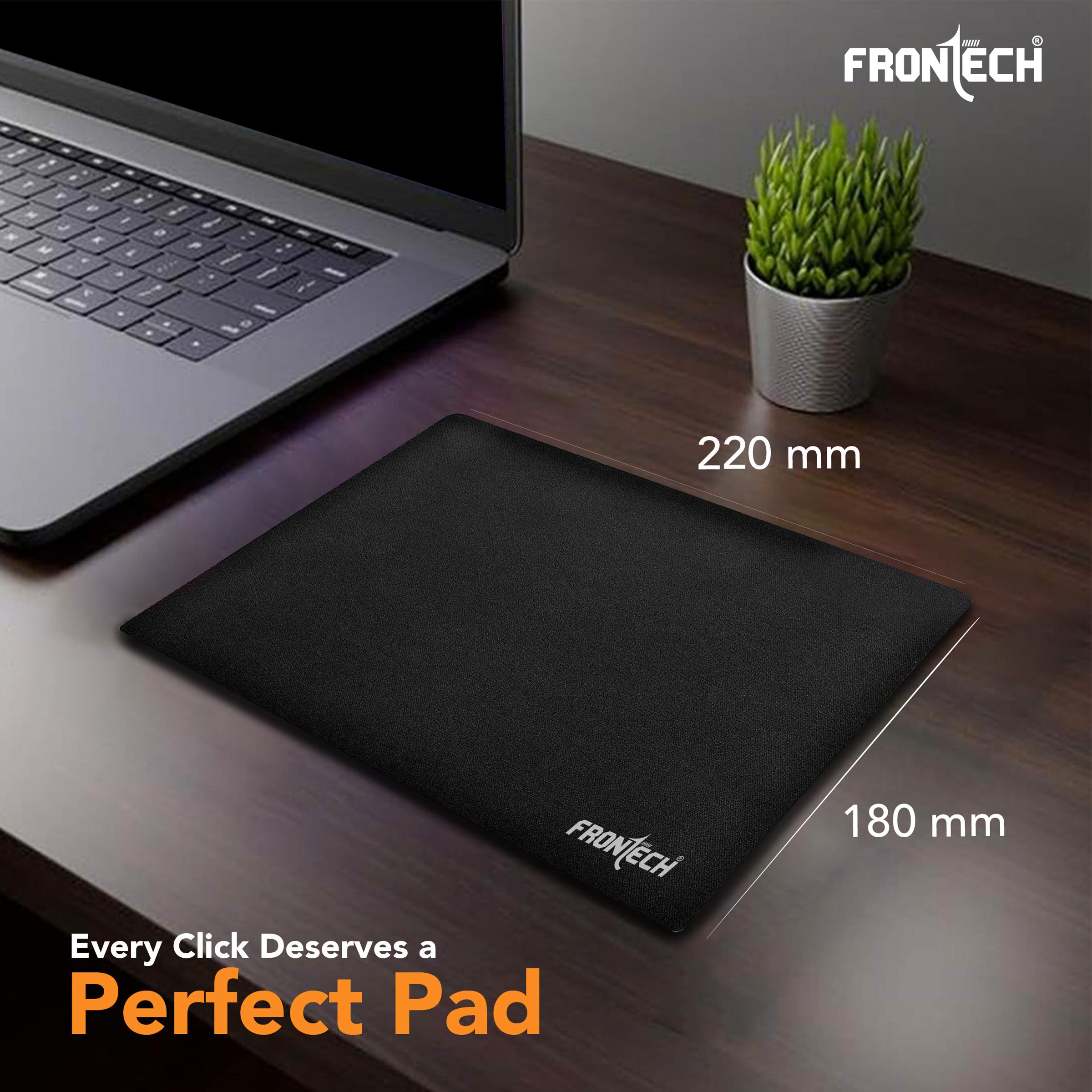 FRONTECH Wired Keyboard and Mouse Combo with USB Hub & Mouse Pad, 104-Key Ergonomic Keyboard, 1000 DPI Optical Mouse, Plug & Play USB, 1-Year Warranty (FT-1692P)