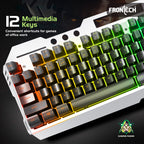 Frontech Wireless Gaming Keyboard & Mouse Combo|104 Keys Layout|2.4GHz|4800 DPI|6 button wireless optical mouse| Rechargeable Battery|1 Year Warranty