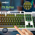 Frontech Wireless Gaming Keyboard & Mouse Combo|104 Keys Layout|2.4GHz|4800 DPI|6 button wireless optical mouse| Rechargeable Battery|1 Year Warranty