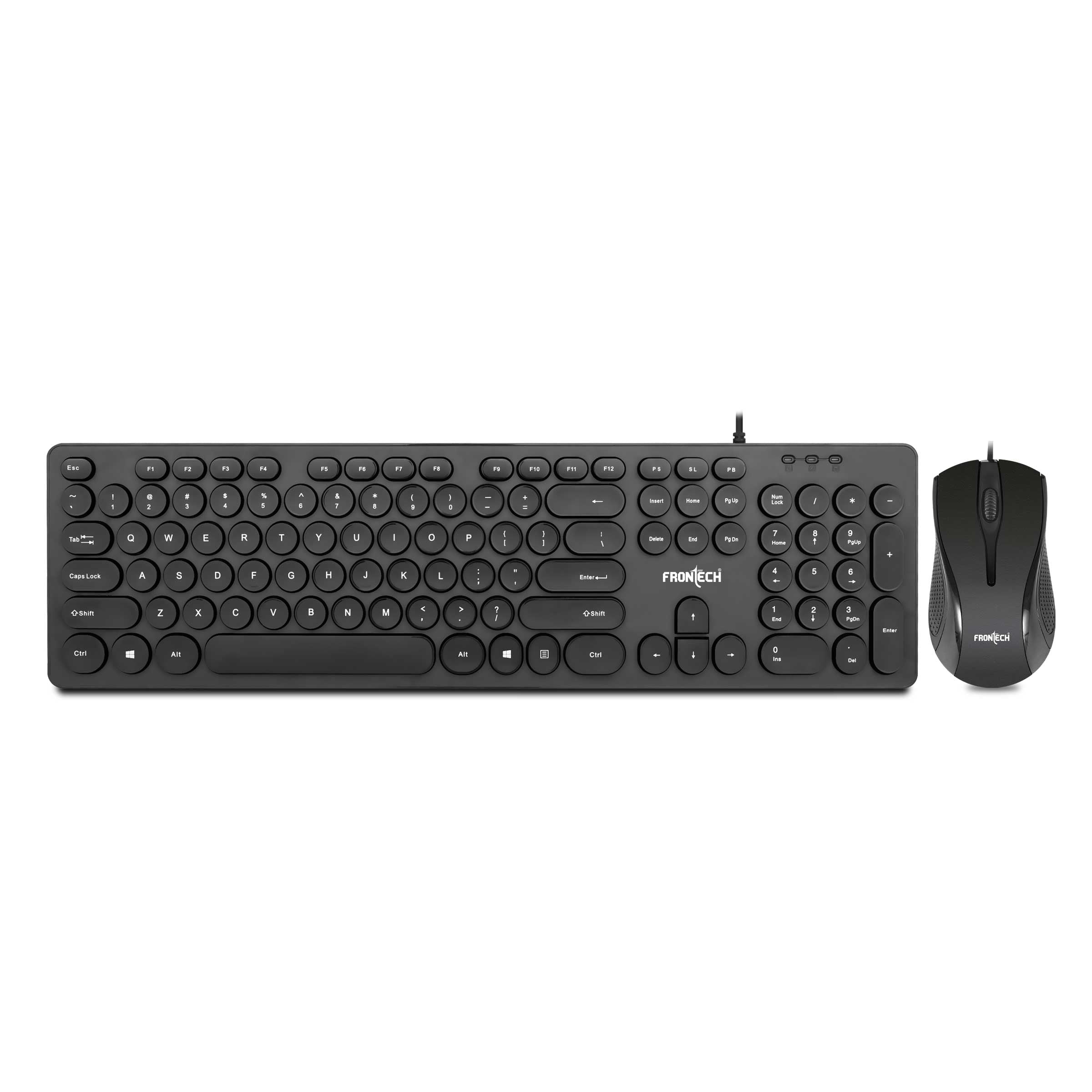 Wired Keyboard & Mouse Combo | 104 Keys | USB Plug & Play (KB-0048)