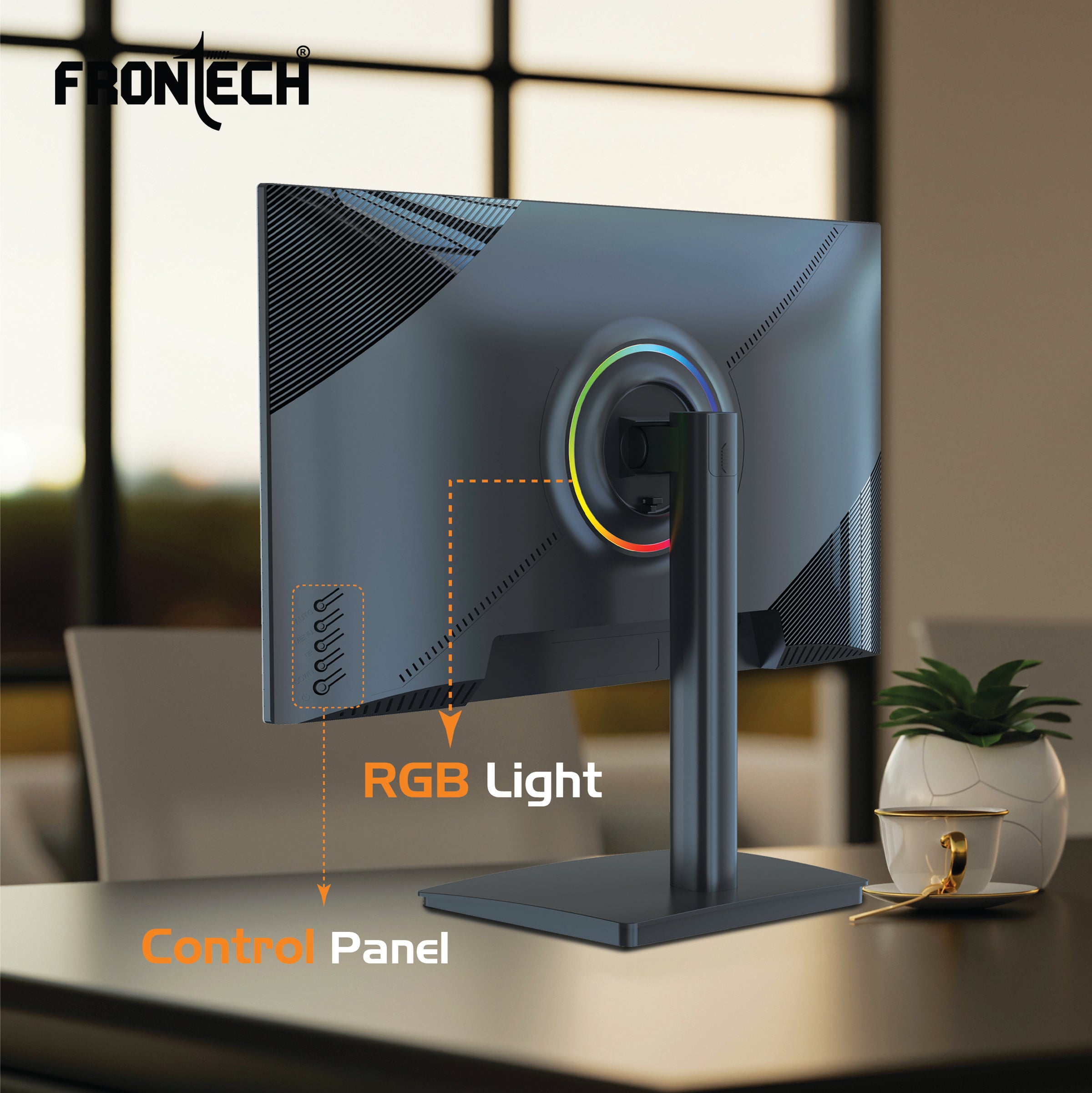 Frontech 27 inch Gaming Monitor | 100Hz | 2560x1440 | Wall Mountable | HDMI & DP | 1ms Response Time | Built-in Speaker | 3 Years Warranty