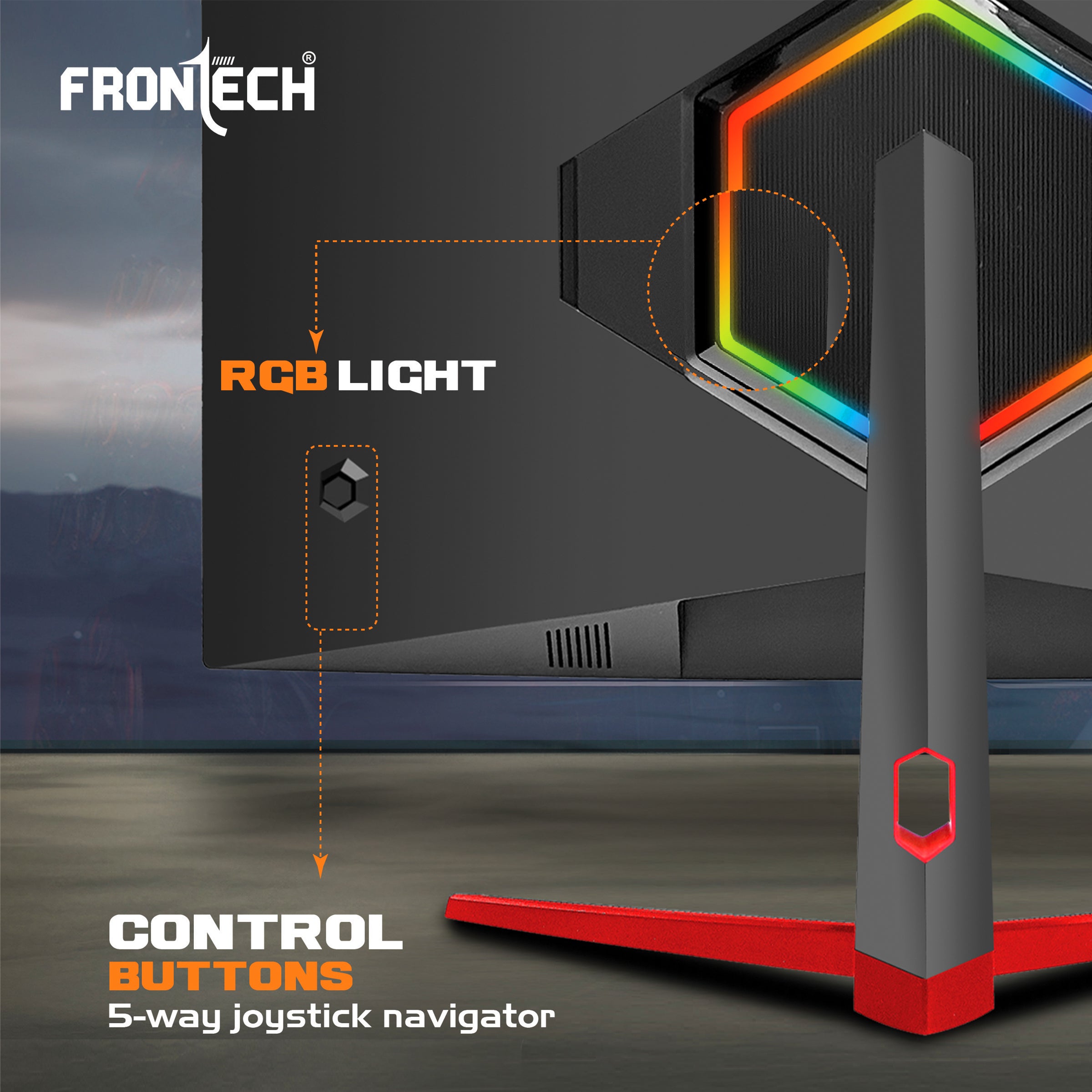 Frontech 27-inch (68.58 cm) Curved Gaming Monitor | 200Hz Refresh Rate | Full HD 1080p | Free Sync | Flicker-Free | HDMI & DP Dual Input (MON-0052)