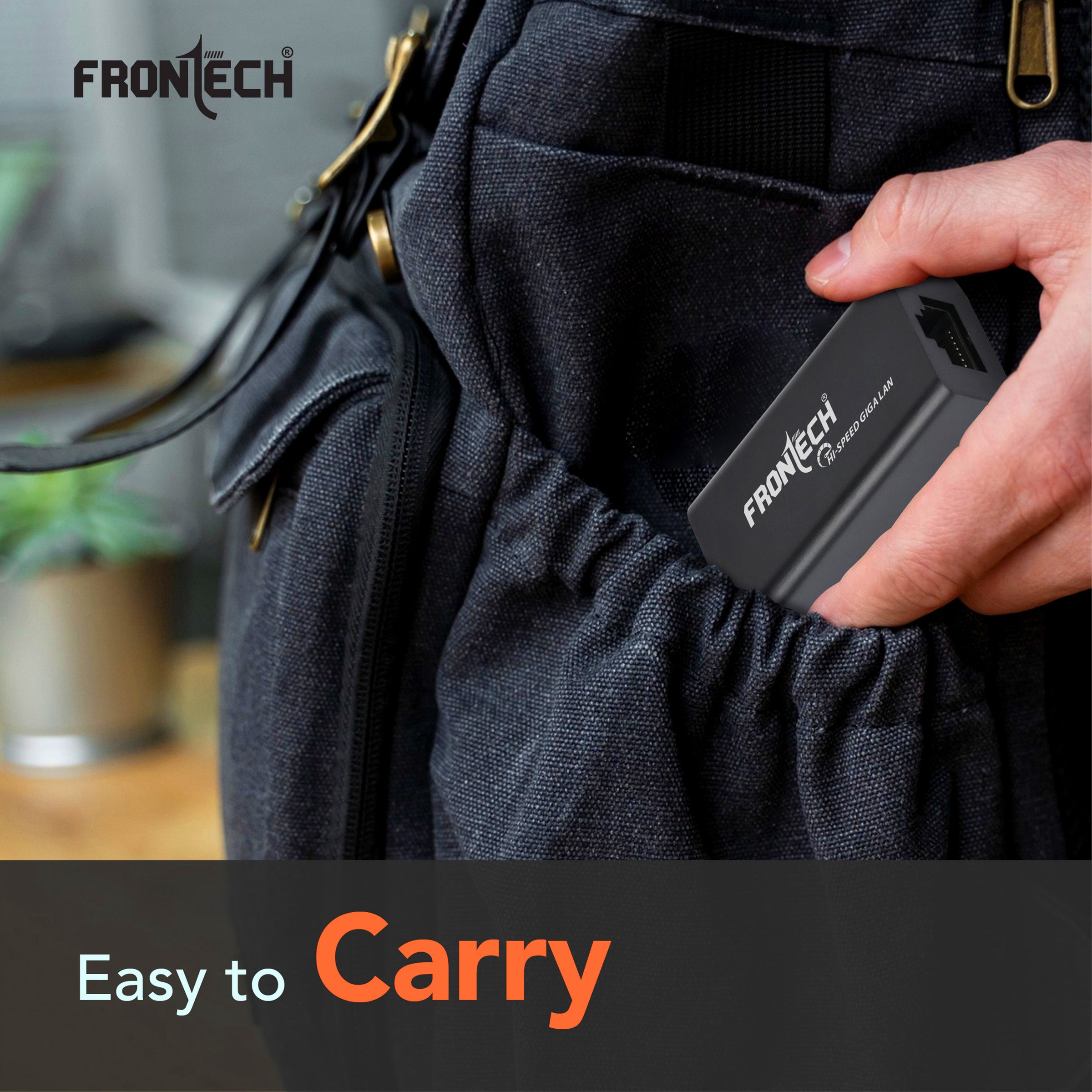 Frontech USB 3.0 to Gigabit Ethernet Adapter | 1000Mbps LAN Network Converter | USB to RJ45 Wired Dongle | Plug & Play | Compatible with Windows & Mac | Portable ABS Build for Laptop & PC (NC-0054)