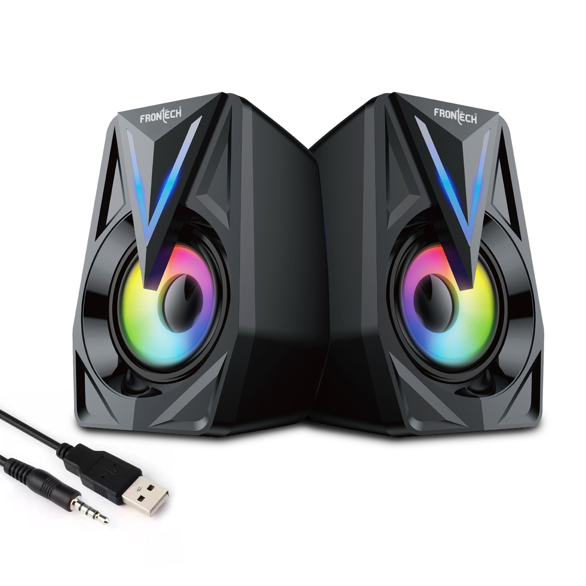 Frontech 2.0 Channel Multimedia Speaker | 12W | USB Powered | AUX/USB ...
