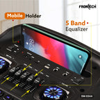 Frontech Smash Pro-244 Trolley Speaker | 120W | Dual 10″ Drivers | RGB | BT 5.1 & TWS | FM/USB | Wireless Mics (SW-0244)