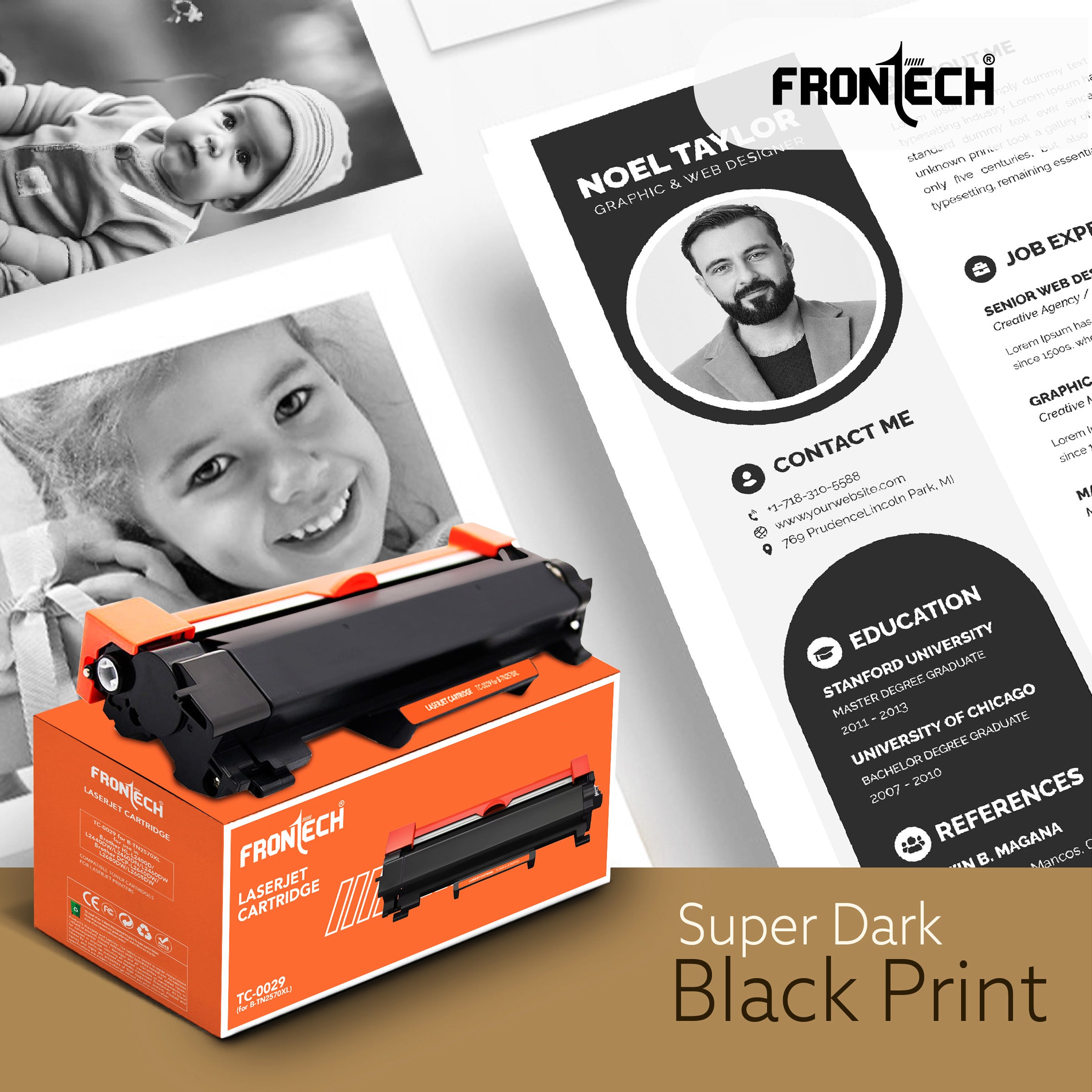 Frontech Laserjet Cartridge (for B-TN2570XL) - Compatible with Brother L2000 Series Printers (TC-0029)