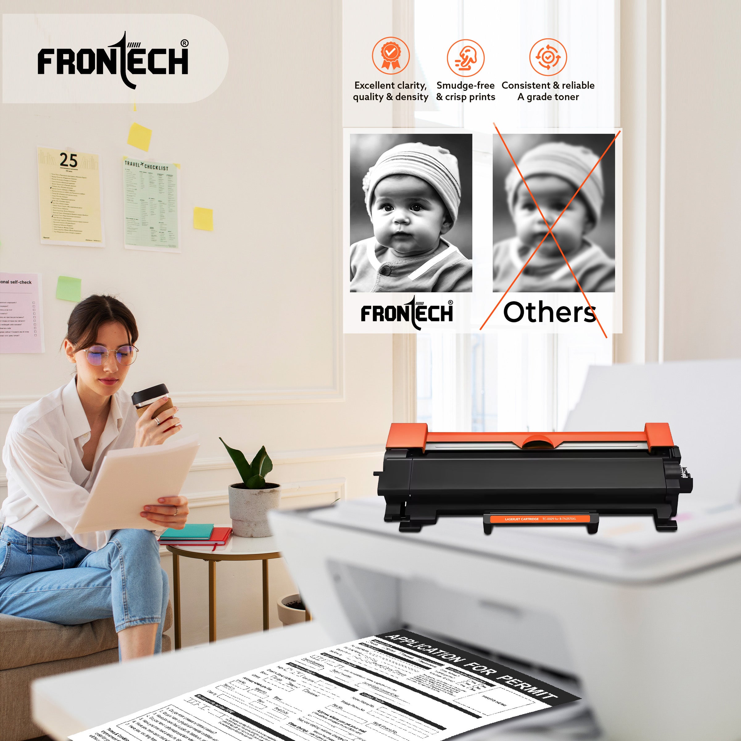 Frontech Laserjet Cartridge (for B-TN2570XL) - Compatible with Brother L2000 Series Printers (TC-0029)